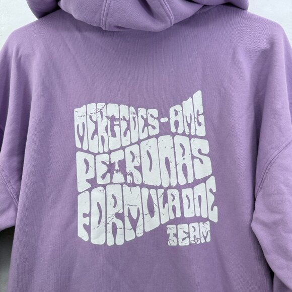 Mercedez Benz Hoodie Mens S Purple Larvender AMG Petronas Formula One Team F1 - Picture 9 of 10